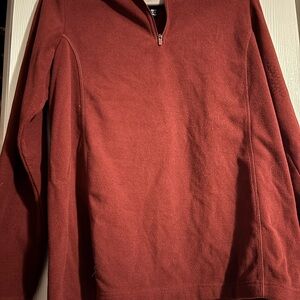 Men's Burgundy Half-Zip Sweatshirt